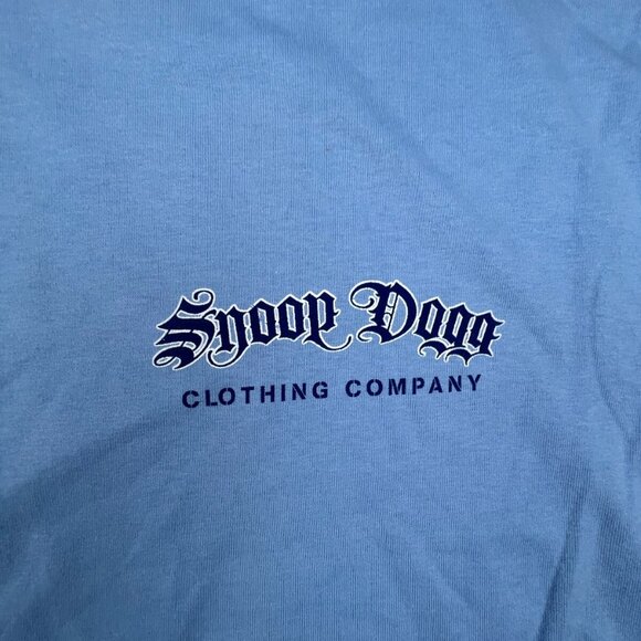 VINTAGE Snoop Dog Clothing Shirt Men 2XL Hip Hop Y2K Blue Short Sleeve Cotton - Picture 5 of 8